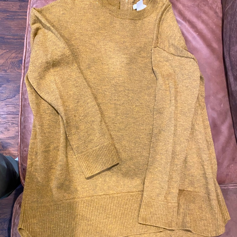 Pea Green sweater zipper back